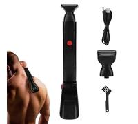 Back Waxing - Easy Back Hair Shaver | Foldable Body Shaver | Rechargeable Electric Razor with Extendable Handle, Grooming, Travel and Shower Use