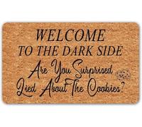 Back Welcome To The Dark Side Are You Surprised Lied With Saying Welcome Mat Decorative Door Mat Non Slip Doormat For Garden Front Back Door Pets 40 X 60Cm