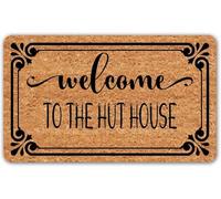 Back Welcome To The Hut House Dogs Theme Bath Mats Heavy Duty Welcome Mat Classic Doormat For Kitchen Dogs Entrance 40 X 60Cm