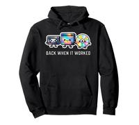 Back When It Worked Funny VHS Beta LaserDisc 80s Nostalgia Pullover Hoodie