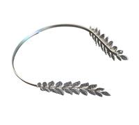 Back-worn Leaf Metal Headband,Fashion Gold Leaf Back-Worn Goddess Headpieces,Adjustable Bridal Wedding Headpieces Jewelry For Womens Wedding(Silver)