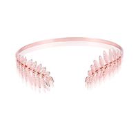 Back-worn Leaf Metal Headband, Fashion Golds Leaf Back-Worn Goddess Headpieces, Bridal Wedding (Rose Gold)