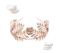 Back-Worn Leaf Metal Headband for Women,Bridal Wedding Hair Accessories,Perfect for Proms, Festivals, Bridal Showers (NO.19, One Size)