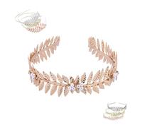 Back-Worn Leaf Metal Headband for Women,Bridal Wedding Hair Accessories,Perfect for Proms, Festivals, Bridal Showers (NO.6, One Size)