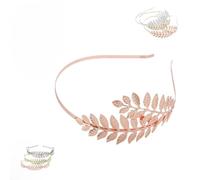 Back-Worn Leaf Metal Headband for Women,Bridal Wedding Hair Accessories,Perfect for Proms, Festivals, Bridal Showers (NO.1, One Size)
