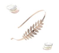 Back-Worn Leaf Metal Headband for Women,Bridal Wedding Hair Accessories,Perfect for Proms, Festivals, Bridal Showers (NO.4, One Size)