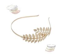 Back-Worn Leaf Metal Headband for Women,Bridal Wedding Hair Accessories,Perfect for Proms, Festivals, Bridal Showers (NO.18, One Size)
