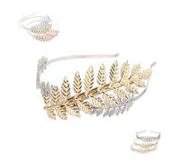 Back-Worn Leaf Metal Headband for Women,Bridal Wedding Hair Accessories,Perfect for Proms, Festivals, Bridal Showers (NO.12, One Size)