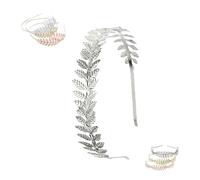 Back-Worn Leaf Metal Headband for Women,Bridal Wedding Hair Accessories,Perfect for Proms, Festivals, Bridal Showers (NO.9, One Size)
