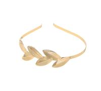 Back-Worn Leaf Metal Headband for Women - Delicate Gold Leaf Bridal Tiara, Goddess Wedding Hair Accessory for Back of Head, Bridal Showers, Prom, Cosplay (A08, One Size)