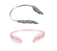 Back-worn leaf metal headband, gold leaf bridal wedding headpieces Goddess headpiece for back of head, metal headbands for women