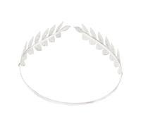 Back-worn Leaf Metal Headband, Gold Leaf Crown Headband, Back-worn Gold Leaves Metal Goddess Crown Headpiece Exquisite Elegant Bridal Wedding Headpieces for Women for Wedding Party (Sliver)