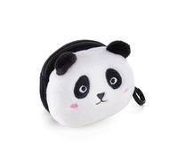 Back2Fun - Plush Coin Purse, Size 95 x 95 x 60 mm, White Black, 95 x 95 x 60 mm, Panda