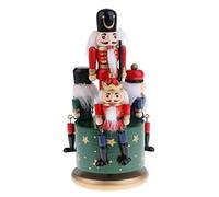 Backbayia 4 Soldiers Musical Boxes and Figurines Nutcracker Decorative Objects Birthday Christmas Party Gift