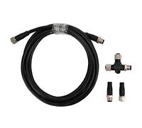 Backbone Drop Cable Tee Connector Terminator Kit, 5Pin M12 Thread, IP67 Waterproof - Durable Marine Grade, High Signal Stability, Ideal for NMEA 2000 Networks