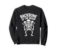 Backbone Of The Group Halloween Skeleton Trio Sweatshirt