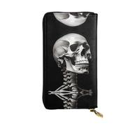 Backbone Pattern Leather Clutch (7.5x4.1 inches) - Coin Card Key Wallet