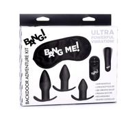 Backdoor Adventure Remote Control 3 Piece Butt Plug Vibe Kit