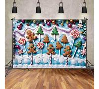 Backdrop Baby Christmas Photo Zone Background Man Lollipop Snowflake Tree Pine Ball Crutch Photography Props