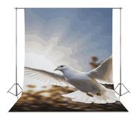 Backdrop Background 56"x118" for Photography, High Density Polyester Fabric Background Banner Seamless Photo Booth Prop Backdrop for Birthday Party Decor White Dove Flying in The Sun Photoshoot Banner
