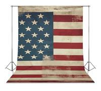 Backdrop Background 56"x118" for Photography, High Density Polyester Fabric Background Banner Seamless Photo Booth Prop Backdrop for Birthday Party Decor Vintage American USA Flag Photoshoot Banner Pr
