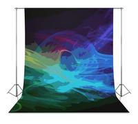 Backdrop Background 56"x118" for Photography, High Density Polyester Fabric Background Banner Seamless Photo Booth Prop Backdrop for Birthday Party Decor Rainbow Smoke Photoshoot Banner Props