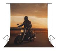 Backdrop Background 56"x79" for Photography, High Density Polyester Fabric Background Banner Seamless Photo Booth Prop Backdrop for Birthday Party Decor Riding Into The Sunset Photoshoot Banner Props