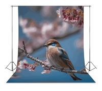 Backdrop Background 56"x79" for Photography, High Density Polyester Fabric Background Banner Seamless Photo Booth Prop Backdrop for Birthday Party Decor A Little Bird Photoshoot Banner Props
