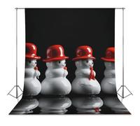 Backdrop Background 56"x79" for Photography, High Density Polyester Fabric Background Banner Seamless Photo Booth Prop Backdrop for Birthday Party Decor White Snowman Sculpture Photoshoot Banner Props