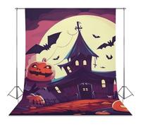 Backdrop Background 56"x98" for Photography, High Density Polyester Fabric Background Banner Seamless Photo Booth Prop Backdrop for Birthday Party Decor Happy Halloween Photoshoot Banner Props