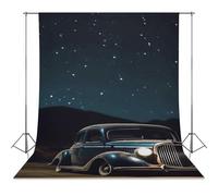 Backdrop Background 56"x98" for Photography, High Density Polyester Fabric Background Banner Seamless Photo Booth Prop Backdrop for Birthday Party Decor Car Under Night Photoshoot Banner Props