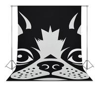 Backdrop Background 56"x98" for Photography, High Density Polyester Fabric Background Banner Seamless Photo Booth Prop Backdrop for Birthday Party Decor French Bulldog Photoshoot Banner Props
