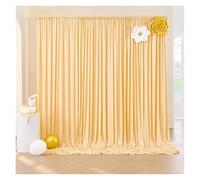 Backdrop Curtains 2 Panels Backdrop Curtains Thick Wrinkle Resistant Polyester Wedding Drapes for Birthday Photography Party Home Decoration for Parties Wedding Stage(Color 1,2 Panels W1.5XH3.0M)