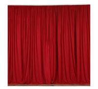 Backdrop Curtains White And Black Panel Poly Wedding Backdrop Curtain Seamless Backdrops Stage Background Event Party Decoration for Parties Wedding Stage(Red,2.8m W x 2.8m Height)
