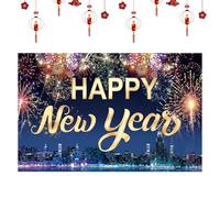 Backdrop New Years - 100x150cm 2D Festive Decoration - Decorative Festive Background - for Photographers Content Creators School Events Small Business Family Gatherings Window Display Office