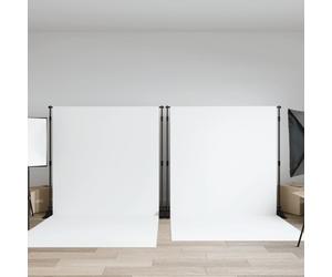 Backdrop Stand 2pc Black Steel Adjustable 144-254x100-243cm with Bags +CarryBags