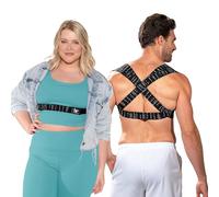 BackEmbrace Posture Corrector for Men and Women - USA Designed and Manufactured, Discreet Back Brace for Clavicle Support, Pain Relief From Tech Neck, Adjustable Back Straightener Posture Strap (XL)