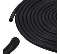 Backer Rod for Gaps and Joints 6mm x 5M Black Foam Rubber Caulk Saver Weather Stripping Door Seal Concrete Expansion Joint Filler Rope Waterproof Soft Seal for Windows Doors and Gaps