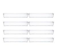 Backerysupply Clear Plastic Cosmetic Cabinet Drawer Tray Storage Tray for Makeup Kitchen Utensils Jewelry and Gadgets