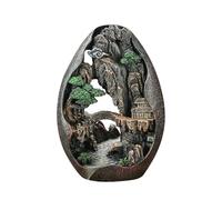 Backflow Incense Burner 11.7x8.1x4.1 Inch Colourful Waterfall Incense Burner Resin Incense Waterfall Reusable Incense Burner for Office Home Decoration