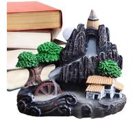 Backflow Incense Burner - Aromatherapy Smoke Fountain, Ceramic Fragrance Diffuser, Zen Meditation Aroma Holder, Handmade Resin Sculpture, Artistic Fragrance Jewellery, Relaxation Spa Decor Stand