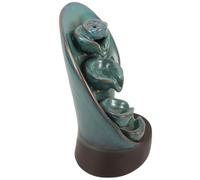 Backflow Incense Burner Smoke Fountain Ceramic for Home Decor