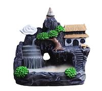 Backflow Incense Burner Waterfall Incense Holder, Resin Backflow Incense Cone Holder Fountain for Indoor Decoration Eliminates Odors and Purifies Air