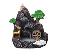 Backflow Incense Burner - Waterfall Resin Holder Aromatherapy Stand | Spiritual Decoration Ornament for Home Office Meditation Yoga Temple Relaxation Ambient Fragrance Presentation Decor