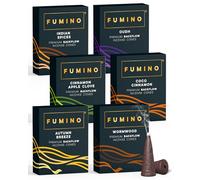 Backflow Incense Cones Fireside & Frost 90 Pack 6 Scents - Masala | Fumino Hand-Rolled Hollow-Core Cone Incense for Waterfall Burners, Relaxation, Meditation, Non-Toxic, Bureau Veritas