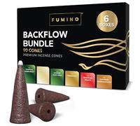 Backflow Incense Cones Fumino Fresh Multipack Tropical Tastes Bundle 6 Boxes 90 Pieces Masala Agarbatti Joss Fragrance for Relaxation and Meditation, Home and House Decor Scent