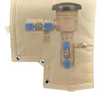 Backflow Preventer Insulation Cover, 5-Layer Waterproof Protection For Irrigation System Outdoor Sprinkler Valve Winter Protection 34X32CM(Khaki)