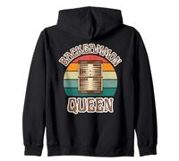 Backgammon Queen - Vintage Board Game Design Zip Hoodie