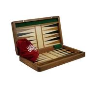 BACKGAMMON SET BOARD INLAID HANDMADE SHEESHAM SOLID WOODEN BOARD GAME WITH BACKGAMMON PIECES AND DOUBLING DICE INCLUDED 10"