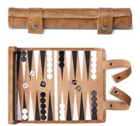 Backgammon Set Made of Solid Wood - Classic Board Game for Families, Travel and Strategy Lovers - Portable and Durable The Original Since 1998 Camper & Travel Fans
